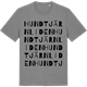 Mid Heather Gray t-shirt med Hundtjärnliden ordlek t-shirt