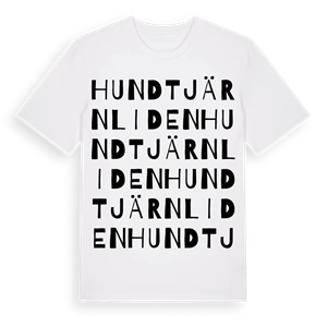 Hundtjärnliden ordlek t-shirt – ekologisk bomull t-shirt från Pinshirt