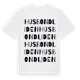White t-shirt med Husbondliden ordlek t-shirt