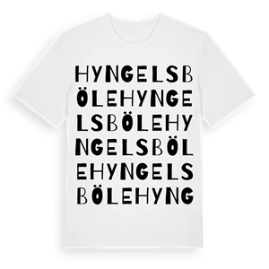 Hyngelsböle ordlek t-shirt – ekologisk bomull t-shirt från Pinshirt