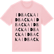 Pink Cotton t-shirt med Idbacka ordlek t-shirt