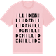 Pink Cotton t-shirt med Illiden ordlek t-shirt
