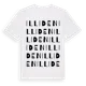 White t-shirt med Illiden ordlek t-shirt