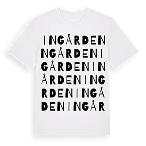 Ingården ordlek t-shirt – ekologisk bomull t-shirt från Pinshirt