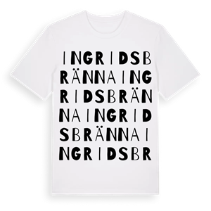 Ingridsbränna ordlek t-shirt – ekologisk bomull t-shirt från Pinshirt