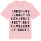 Pink Cotton t-shirt med Innehavsberget ordlek t-shirt