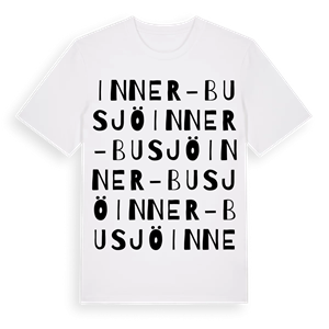 Inner-Busjö ordlek t-shirt – ekologisk bomull t-shirt från Pinshirt