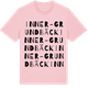 Pink Cotton t-shirt med Inner-Grundbäck ordlek t-shirt