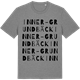 Mid Heather Gray t-shirt med Inner-Grundbäck ordlek t-shirt