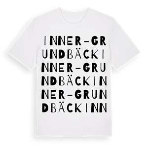 Inner-Grundbäck ordlek t-shirt – ekologisk bomull t-shirt från Pinshirt