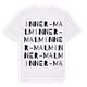 White t-shirt med Inner-Malm ordlek t-shirt