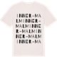 Vintage White t-shirt med Inner-Malm ordlek t-shirt