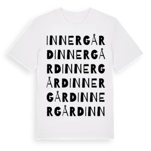 Innergård ordlek t-shirt – ekologisk bomull t-shirt från Pinshirt