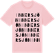 Pink Cotton t-shirt med Innersjön ordlek t-shirt