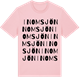 Pink Cotton t-shirt med Inomsjön ordlek t-shirt