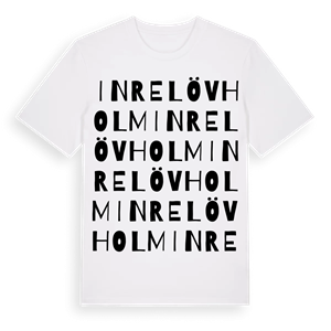 Inre Lövholm ordlek t-shirt – ekologisk bomull t-shirt från Pinshirt