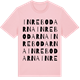 Pink Cotton t-shirt med Inrebodarna ordlek t-shirt