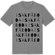 Mid Heather Gray t-shirt med Isakfäboda ordlek t-shirt