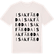 Vintage White t-shirt med Isakfäboda ordlek t-shirt