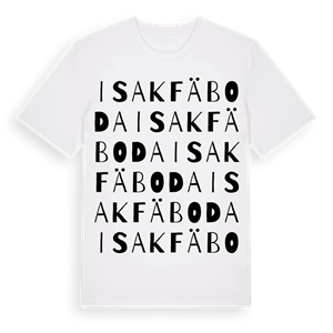 Isakfäboda ordlek t-shirt – ekologisk bomull t-shirt från Pinshirt