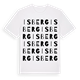 White t-shirt med Isberg ordlek t-shirt