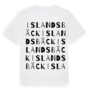 Islandsbäck ordlek t-shirt – ekologisk bomull t-shirt från Pinshirt
