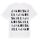 Jakobskulla ordlek t-shirt