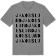 Mid Heather Gray t-shirt med Jakobslund ordlek t-shirt