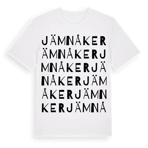Jämnåker ordlek t-shirt – ekologisk bomull t-shirt från Pinshirt