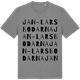 Mid Heather Gray t-shirt med Jan-Larsbodarna ordlek t-shirt