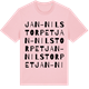 Pink Cotton t-shirt med Jan-Nilstorpet ordlek t-shirt