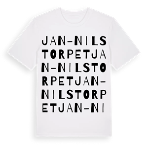 Jan-Nilstorpet ordlek t-shirt – ekologisk bomull t-shirt från Pinshirt