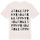 Vintage White t-shirt med Järkläppmyran ordlek t-shirt