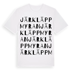 Järkläppmyran ordlek t-shirt – ekologisk bomull t-shirt från Pinshirt