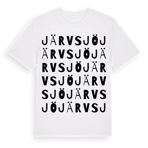 Järvsjö ordlek t-shirt – ekologisk bomull t-shirt från Pinshirt