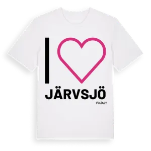 Jag älskar Järvsjö t-shirt stort tryck – ekologisk bomull t-shirt från Pinshirt