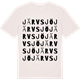 Vintage White t-shirt med Järvsjö ordlek t-shirt