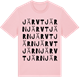 Pink Cotton t-shirt med Järvtjärn ordlek t-shirt