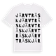 White t-shirt med Järvträsk ordlek t-shirt