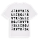 White t-shirt med Järvträskberg ordlek t-shirt