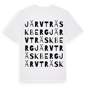 Järvträskberg ordlek t-shirt – ekologisk bomull t-shirt från Pinshirt
