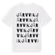 White t-shirt med Järvvik ordlek t-shirt