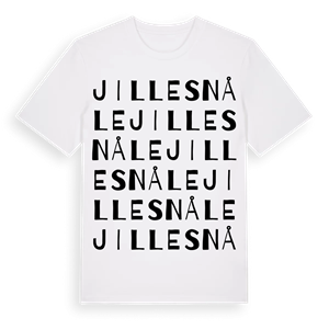 Jillesnåle ordlek t-shirt – ekologisk bomull t-shirt från Pinshirt