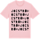 Pink Cotton t-shirt med Joeström ordlek t-shirt