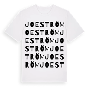 Joeström ordlek t-shirt – ekologisk bomull t-shirt från Pinshirt