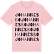 Pink Cotton t-shirt med Johannesbo ordlek t-shirt