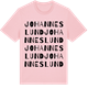 Pink Cotton t-shirt med Johanneslund ordlek t-shirt
