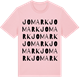 Pink Cotton t-shirt med Jomark ordlek t-shirt