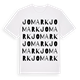 White t-shirt med Jomark ordlek t-shirt