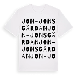 Jon-Jonsgärdan ordlek t-shirt – ekologisk bomull t-shirt från Pinshirt